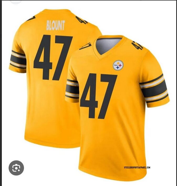 Men Pittsburgh Steelers #47 Blount Yellow 2024 Nike Limited NFL Jersey style 2